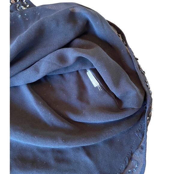 Zara Sparkly Sequin Black Sleeveless Swing Top Size Small 0615J - Picture 7 of 9